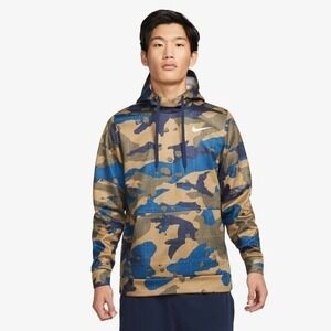 Nike Therma-Fit Court Blue Camo Training Hoodie Mens Size Medium - DD1757-476